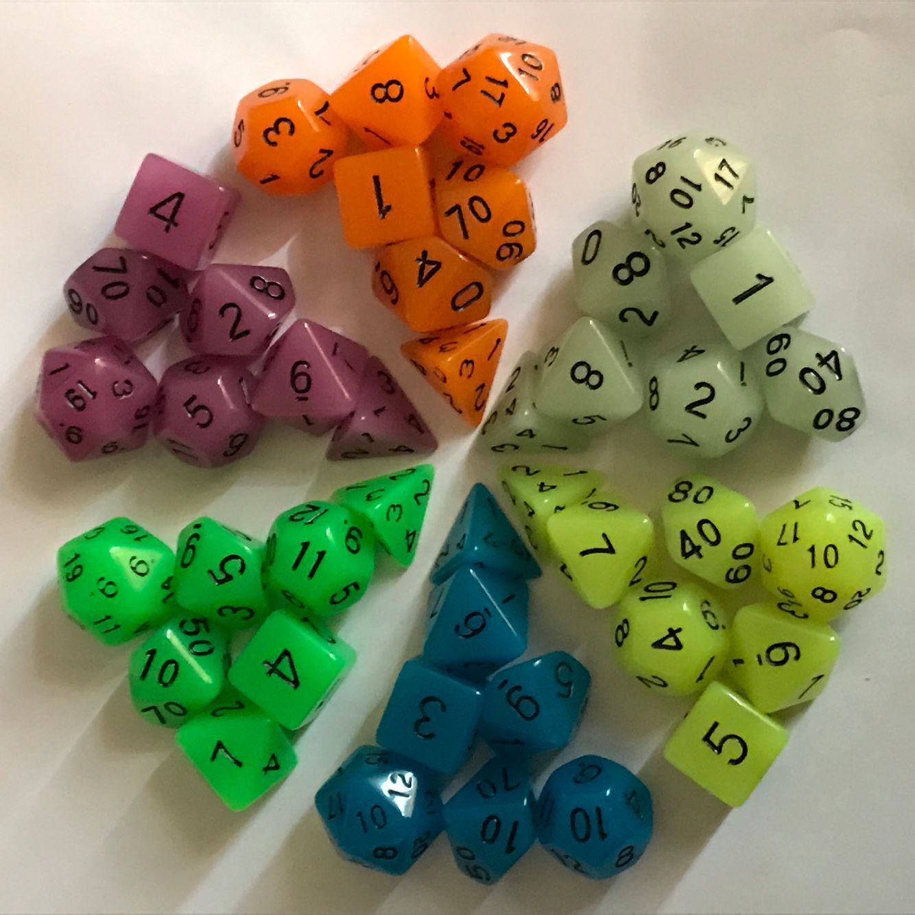 Luminous Night - Glow in The Dark Dice Set