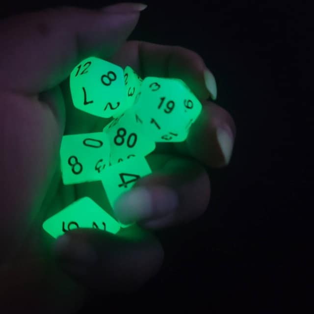 Luminous Night - Glow in The Dark Dice Set