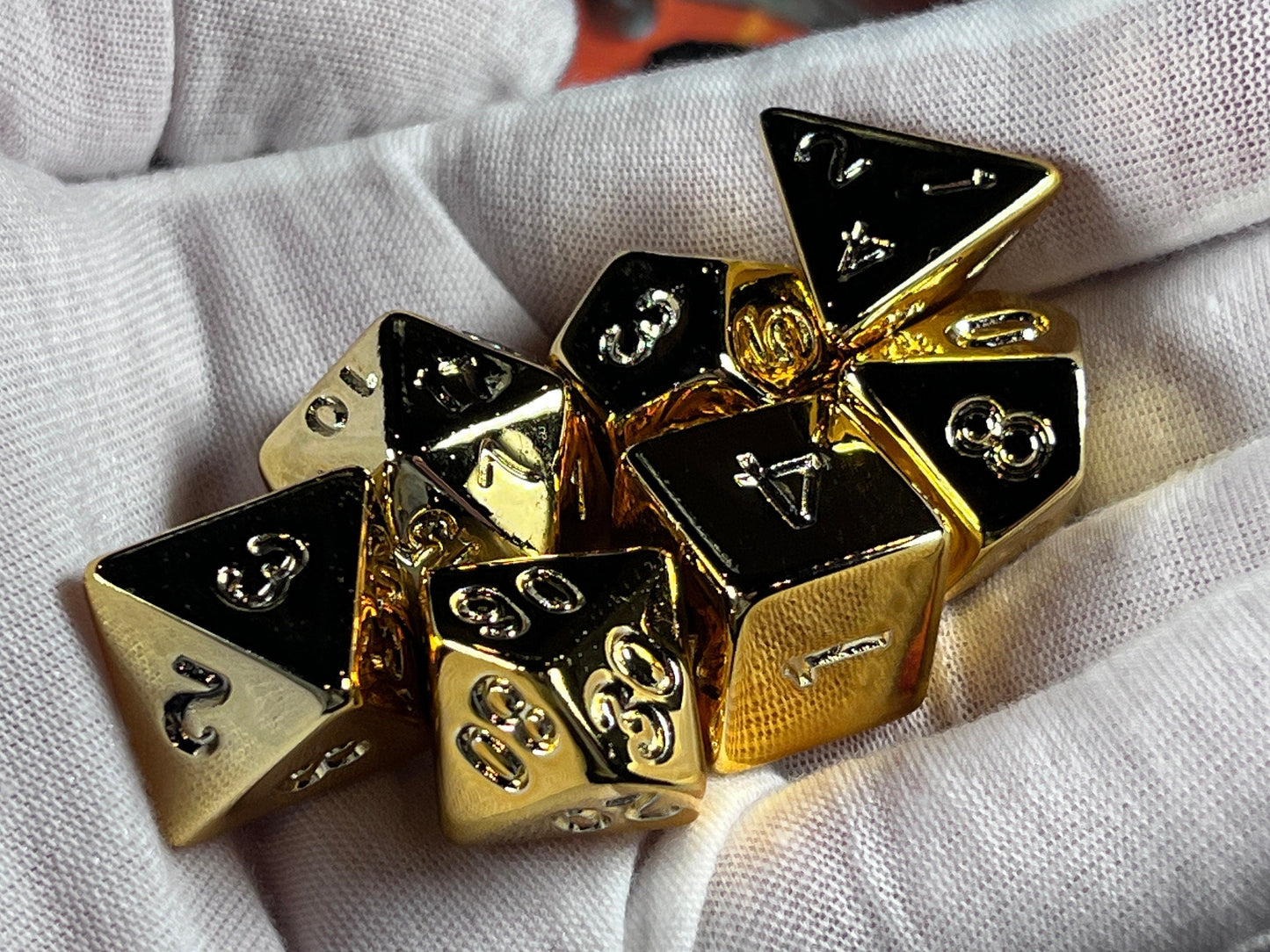 Gold Chrome DnD Dice Set